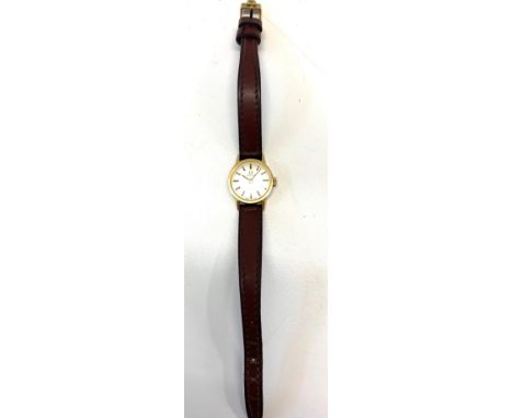 Vintage ladies omega Geneve wristwatch the watch winds and ticks but no warranty given 