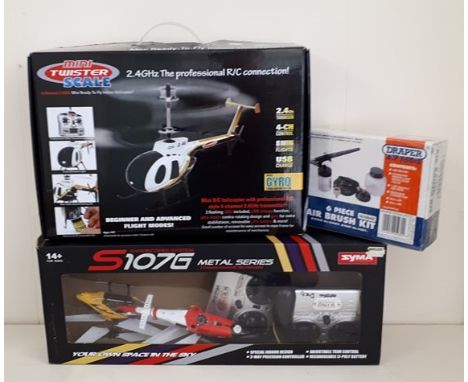 Mini Twister Scale radio controlled helicopter, set of two Syma Gyroscopes System radio controlled helicopters and a new in p