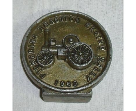 Pickering Traction Engine Rally 1963 aluminium plaque