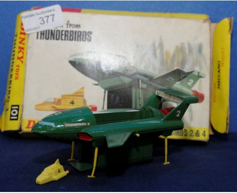 Dinky Thunderbirds 2 & 4 in original box (Thunderbird 2 is missing an engine)