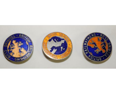 Three British Railwaymans Touring Club enamel badges