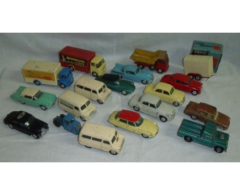 Small selection of Diecast vehicles including mainly Corgi cars, dumper trucks etc