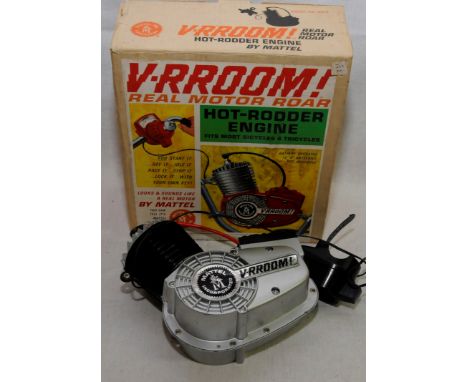 V-rroom! Real Motor Roar Hot Rodder Engine, it fits most bicycle and tricycles so you can ride your push bike and it sounds l