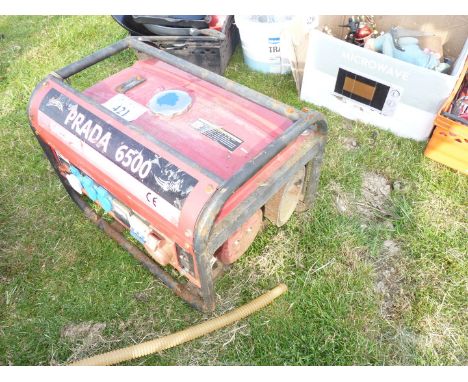 Prada 6500 gasoline 240 & 380 watt Generator with long-run tank.