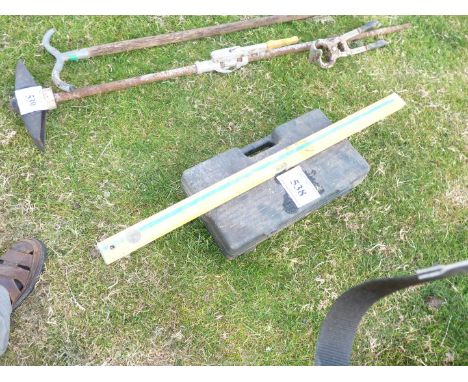 A spirit level and a laser level.