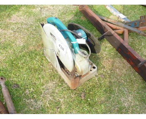 Makita 2414NB Cut-off Saw with discs.