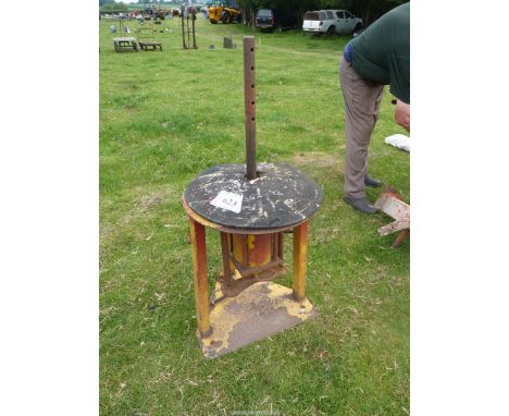 A tyre fitter machine, [incomplete].