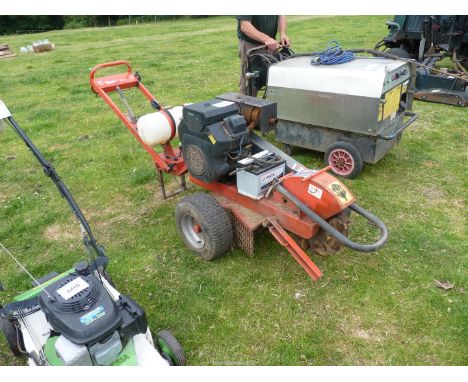 A 1998 Wessex Stico - SC450 stump Grinder, a pedestrian model with Kohler twin-cylinder electric start 13.4 kw petrol engine.