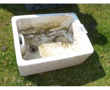 Belfast sink, 24" x 18" x 10" deep.