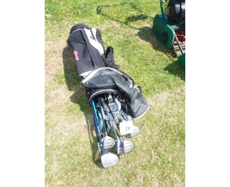 Golf Bag and 25 clubs (approx).