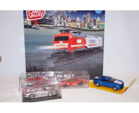 Chad Valley city train set together with 4 toy cars