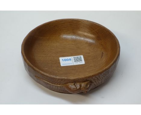 'Mouseman' tooled oak nut bowl, by Robert Thompson of Kilburn   Condition Report   Click here for further images, condition, 