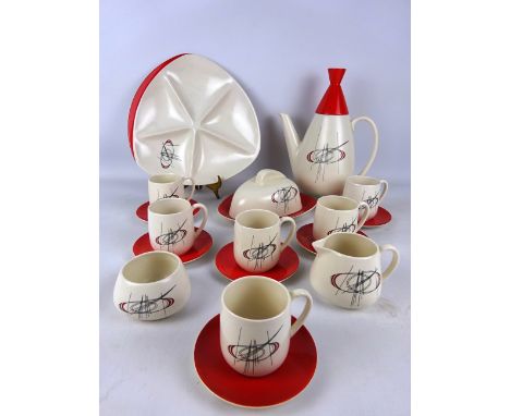 Carltonware Stockholm pattern tea service, sectional dish & cheese dish   Condition Report   Click here for further images, c