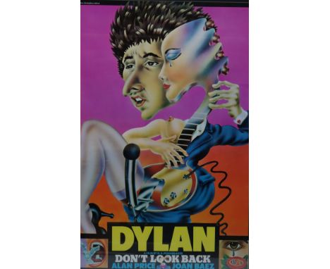 Bob Dylan original 1967 'Don't Look Back' Film Poster, framed 84cm x 59cm   Condition Report   Click here for further images,