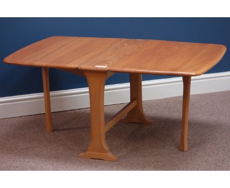 Ercol 'Windsor' light finish elm drop leaf occasional table, W70cm   Condition Report   Click here for further images, condit