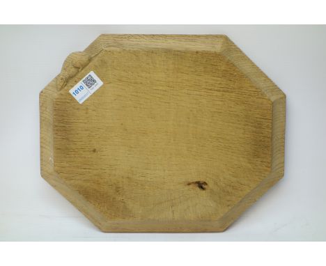 'Mouseman' oak breadboard circa 1940, by Robert Thompson of Kilburn    Condition Report   Click here for further images, cond