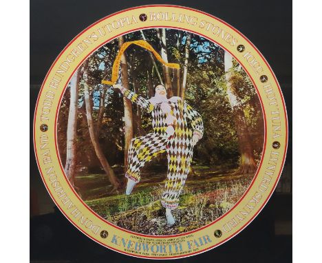 1976 Rolling Stones original concert poster for Knebworth Festival, as featured in the Stones exhibition at the Saatchi Galle