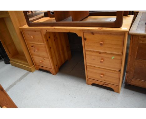 A vintage pine dressing table or desk