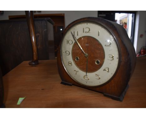 An art deco mantle clock with chime by Smiths