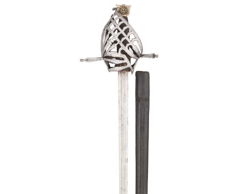 A VENETIAN SCHIAVONA, EARLY 18TH CENTURY  ‡ with broad double-edged blade formed with three long fullers on each face, retain