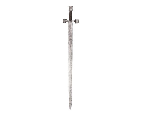 A RARE VENETIAN BROADSWORD, EARLY 16TH CENTURY  ‡ with broad flat straight double-edged blade, formed with a central slender 