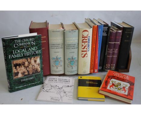 A QUANTITY OF BOOKS ON GENEALOGY, FAMILY HISTORY ETC. to include Robert Gayre - "Heraldic Cadency" 1961, A. C. Fox-Davies - "