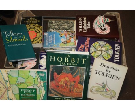  J. R. R. TOLKIEN - A COLLECTION OF BOOKS BY AND ABOUT TOLKIEN, hardbacks and paperbacks, to include "Drawings by Tolkien" Ca