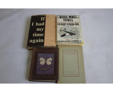 SIR ALLIOTT VERDON-ROE, Q.B.E. - 'THE WORLD OF WINGS AND THINGS' , published by Hurst and Blackett, with inscription "To Harr