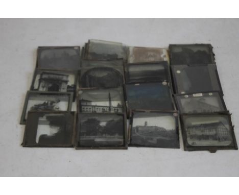 A COLLECTION OF MAGIC LANTERN SLIDES MAINLY OF BUILDINGS, to include Shakespeare's Birthplace.