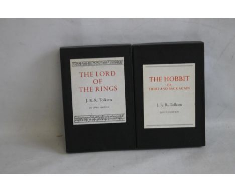 J. R. R. TOLKIEN - "THE LORD OF THE RINGS" DE LUXE EDITION , George Allen &amp; Unwin, 6th imp 1978 together with "The Hobbit