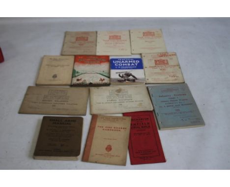 VARIOUS MILITARY BOOKLETS to include 'Small Arms Manual' by Barlow &amp; Johnson 1942, 'Practical Unarmed Combat' by M. Felde