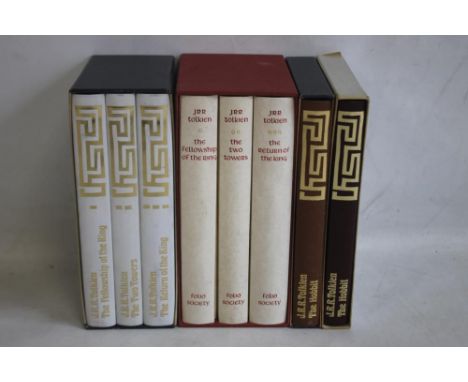 FOLIO SOCIETY - J. R. R. TOLKIEN - "The Lord of the Rings" 3 volume cased set 1977, another 3 volume cased set 1990 (re-issue