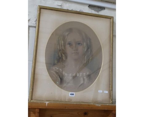     19th Century School, Portrait Study Of A Young Girl, Signed Arthur H Weigall &amp; Dated 1856                            