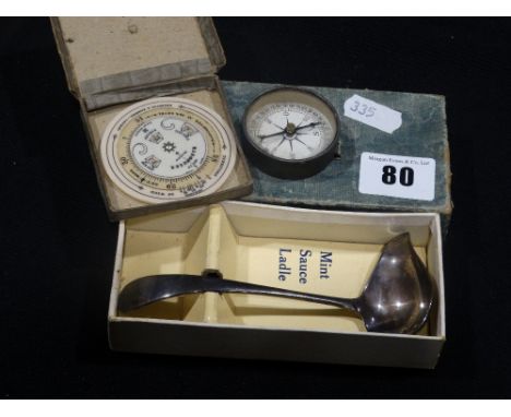     A Vintage Pocket Compass, Together With A Negretti &amp; Zambra Pocket Barometer Etc