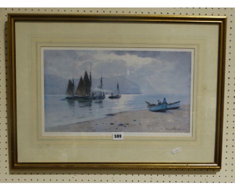     A Limited Edition Coloured Print, North Wales Costal View, After An Original By Warren Williams                          