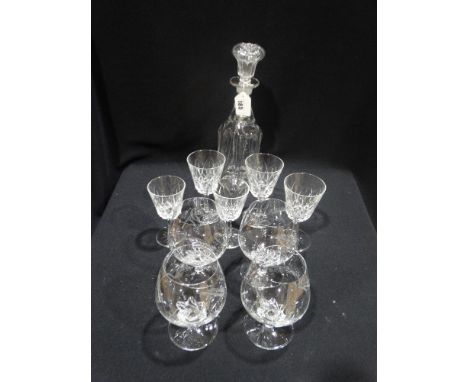     A Narrow Necked Decanter, Together With A Quantity Of Drinking Glassware        