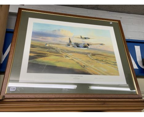 LIMITED EDITION PRINT CANBERRAS OVER CAMBRIDGE BY ROBERT TAYLOR AND AIRCRAFT PRINT