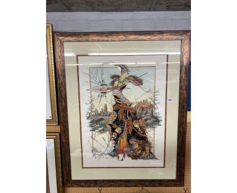 J.C. GRAHAM ILLINGWORTH LIMITED EDITION PRINT 107/295 'IN TOTAL DEFIANCE' F/G 59 X 79CM APPROX
