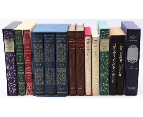 Folio Society, a collection of volumes to include Trevelyan, G. M.; A History of England, Under the Stewarts, Birkett, Sir No