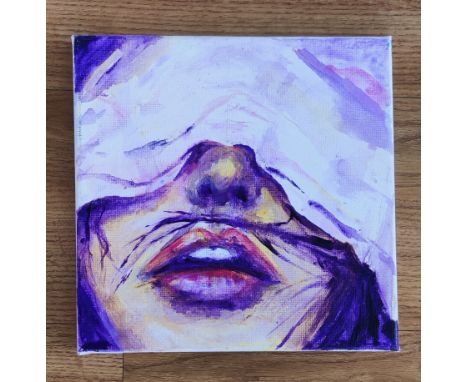 Tin Stanton, "Unseen", acrylic on canvas, 20 x 20cm, c. 2020. Unseen - Acrylic on stretched canvas - Ready to hang. UK shippi