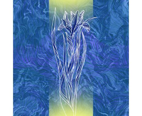 Stavtseva Yana, "Bloom", sprite graphics, 123 x 123cm, c. 2022. The triptych "New Life" was created by the impression of the 