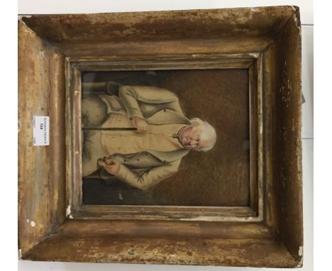 English School (18th/19th century):A portrait watercolour of a seated gentelman, H 22 x W 18 cm