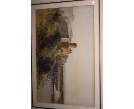 English School (19th century):View of Heidelberg, watercolour, H 13 x W 20; together with a further examples including a 19th