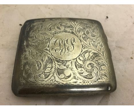 A HM silver cigarette case
