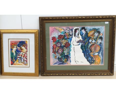 Zamy Steynovitz (Israeli/Polish, 1951-2000):A marriage ceremony, lithograph, artist's proof, hand signed in pencil, H 68 x W 