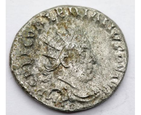 Roman Silver Antoninianus of Valerian. P&amp;P Group 1 (£14+VAT for the first lot and £1+VAT for subsequent lots) 