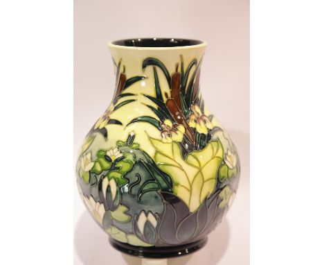 Large Moorcroft bulbous vase, H: 25 cm. P&amp;P Group 2 (£18+VAT for the first lot and £2+VAT for subsequent lots) 