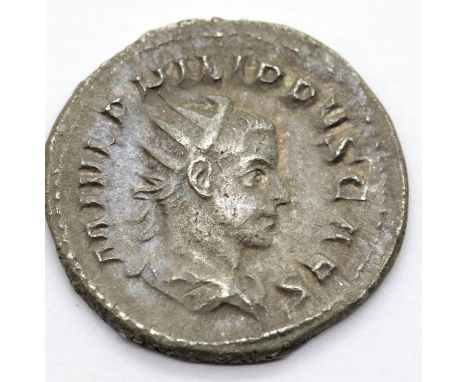 Roman Silver Antoninianus of Philip the Arab. P&amp;P Group 1 (£14+VAT for the first lot and £1+VAT for subsequent lots) 