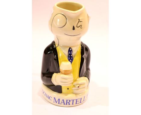 Novelty ceramic Martell Brandy water jug, H: 20 cm. P&amp;P Group 1 (£14+VAT for the first lot and £1+VAT for subsequent lots