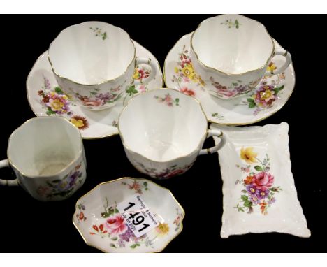 Eight items of Royal Crown Derby teaware. P&amp;P Group 3 (£25+VAT for the first lot and £5+VAT for subsequent lots) 